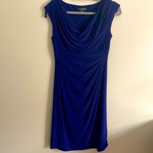 Size 8 slinky knee length purple Lauren dress